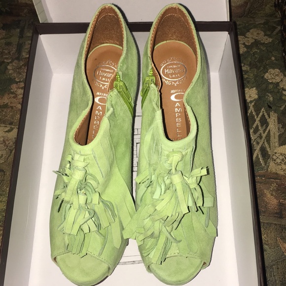 Suede green wedged Jeffrey Campbell - Picture 7 of 8
